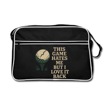 Funny golf humor, sarcastic dad, - Retro Bag - black/white - Front