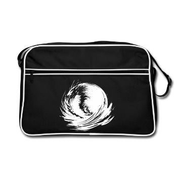 Energetic Surfing Art Surfer - Retro Bag - black/white - Front