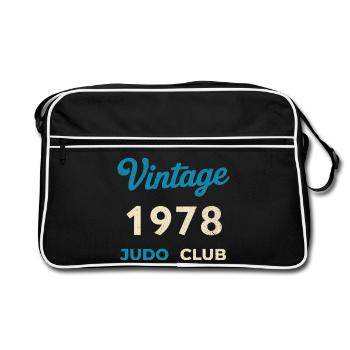 Vintage 1978 Judo Club Retro Birth Year Gift - Retro Bag - black/white - Front