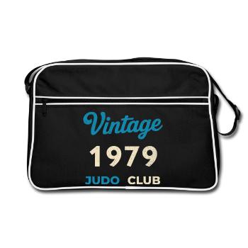 Vintage 1979 Judo Club Retro Birth Year Gift - Retro Bag - black/white - Front