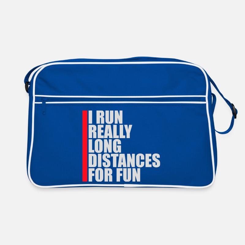 I Run Really Long Distances For Fun Marathon Sport Retro Bag