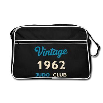 Vintage 1962 Judo Club Retro Birth Year Gift - Retro Bag - black/white - Front