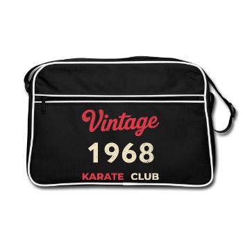 Vintage 1968 – Année de naissance rétro du Karate Club - Sac Retro - noir/blanc - Devant
