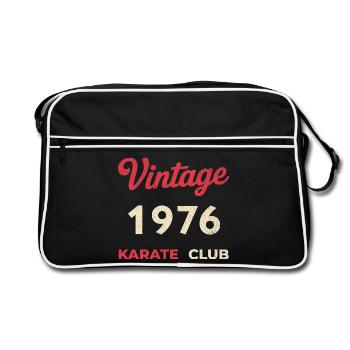 Millésime 1976 – Année de naissance rétro du Karate Club - Sac Retro - noir/blanc - Devant