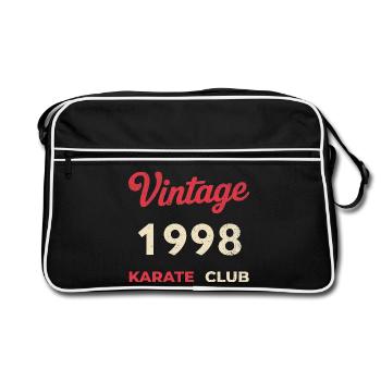 Vintage 1998 – Année de naissance rétro du Karate Club - Sac Retro - noir/blanc - Devant