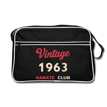 Vintage 1963 – Année de naissance rétro du Karate Club - Sac Retro - noir/blanc - Devant