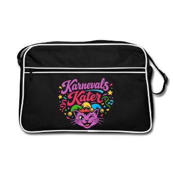 Costume de carnaval de chat - Sac Retro - noir/blanc - Devant