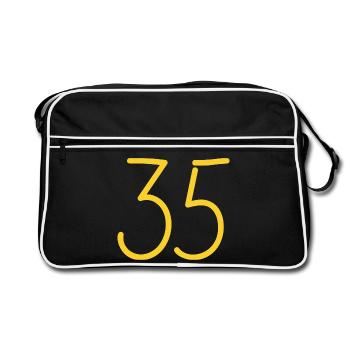 35 - Retro Bag - black/white - Front