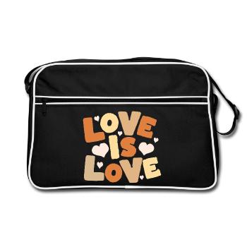L’amour, c’est l’amour Lettres pastel - Sac Retro - noir/blanc - Devant