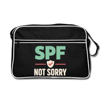 Spf Kultur Identität Hautpflege Humor - Retro Tasche - Schwarz/Weiß - Vorne