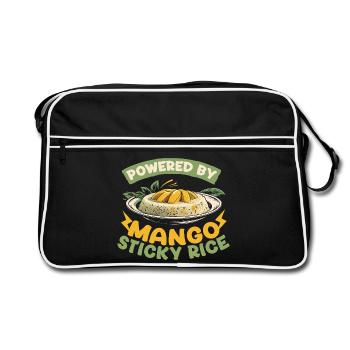 Alimenté par du riz collant à la mangue - Sac Retro - noir/blanc - Devant