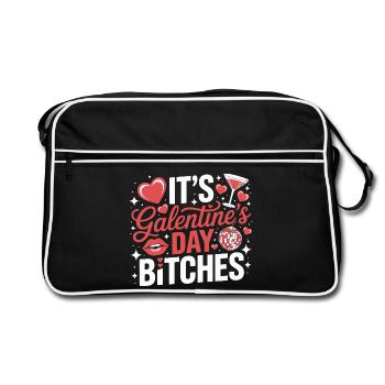 C’est la journée de Galentine, les garces - Sac Retro - noir/blanc - Devant