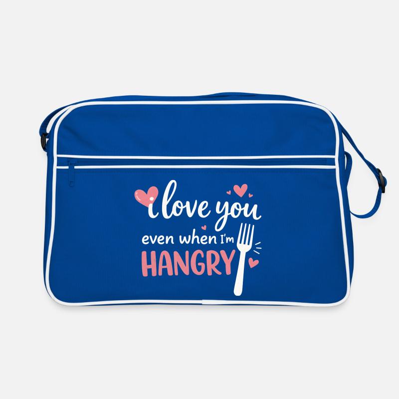 Humour drôle, affamé affamé, en colère mangeant nourriture diète Sac Retro