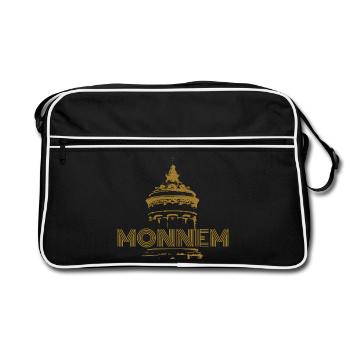 Conception de la tour d’eau de Monnem – Mannheim Heimat Stolz - Sac Retro - noir/blanc - Devant