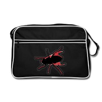 Pêche à la mouche n° 4 - Sac Retro - noir/blanc - Devant