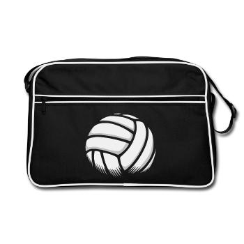 Volley-balle de plage Volley-ball - Sac Retro - noir/blanc - Devant