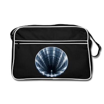Tunnel Spiral Bleu - Sac Retro - noir/blanc - Devant