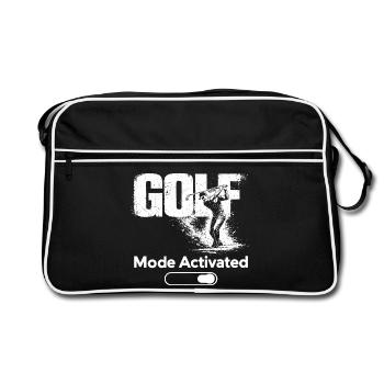 Golf Shirt Golf Fashion Activated Golfer Gift - Retro Bag - black/white - Front