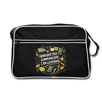 Communication Écoute Psychologue Prof Cadeau - Sac Retro - noir/blanc - Devant