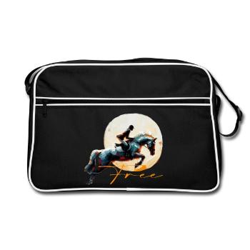 Horse - Retro Tasche - Schwarz/Weiß - Vorne