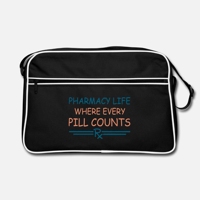 Apotheke | Pharma Life - Retro Tasche - Schwarz/Weiß