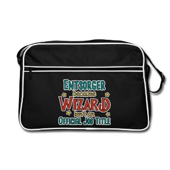 Entsorger Wizard - Retro Tasche - Schwarz/Weiß - Vorne