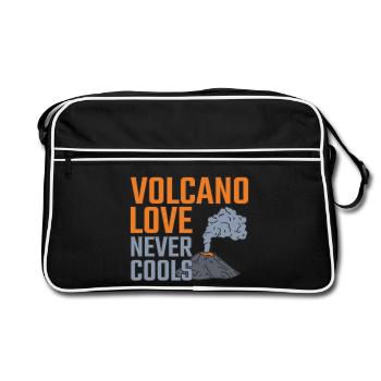 Volcanology Volcano Love Volcanologist - Retro Tasche - Schwarz/Weiß - Vorne