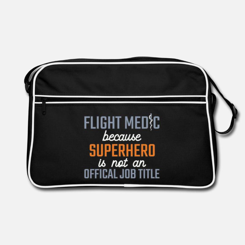 Flight Paramedic Superhero Luftrettung Retro Tasche