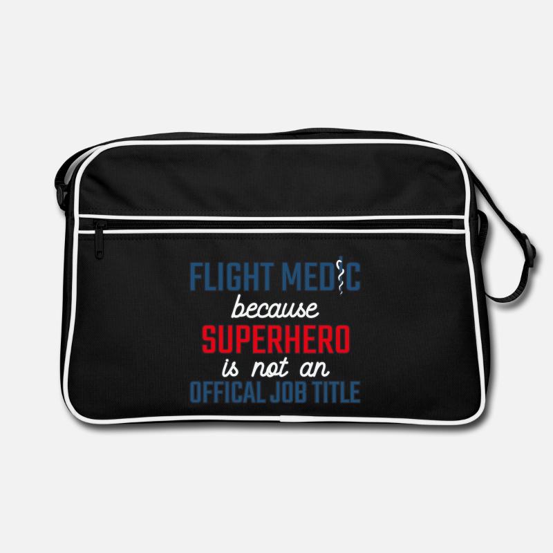 Flight Paramedic Superhero Luftrettung Retro Tasche
