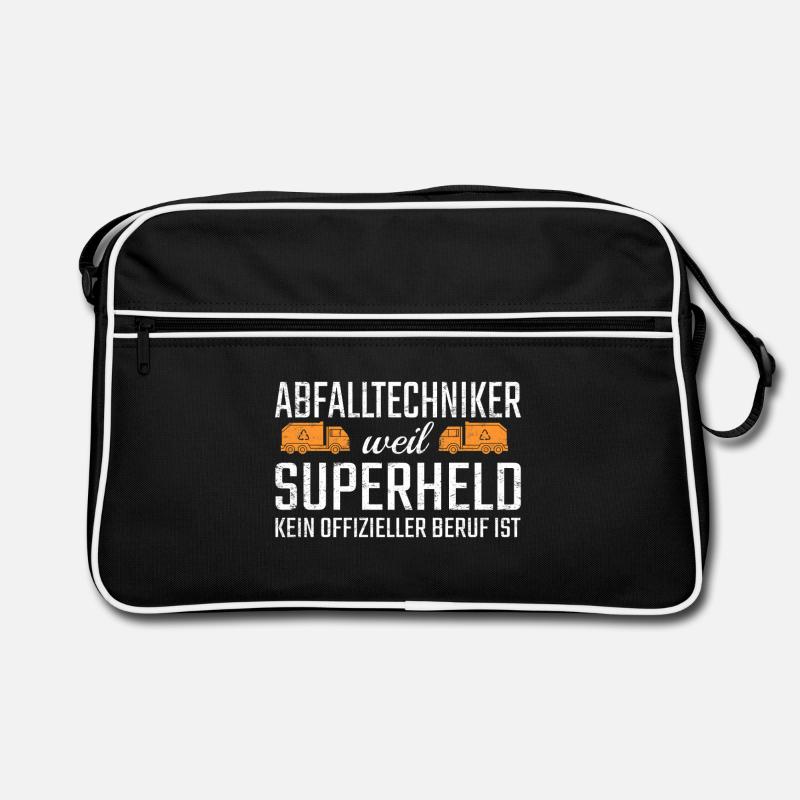 Super-héros du technicien des déchets Sac Retro