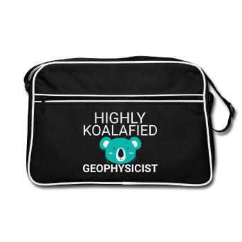 Geophysicist Koalafied Geophysics - Retro Tasche - Schwarz/Weiß - Vorne