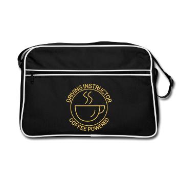 Instructeur de conduite Tutor de conduite au café - Sac Retro - noir/blanc - Devant