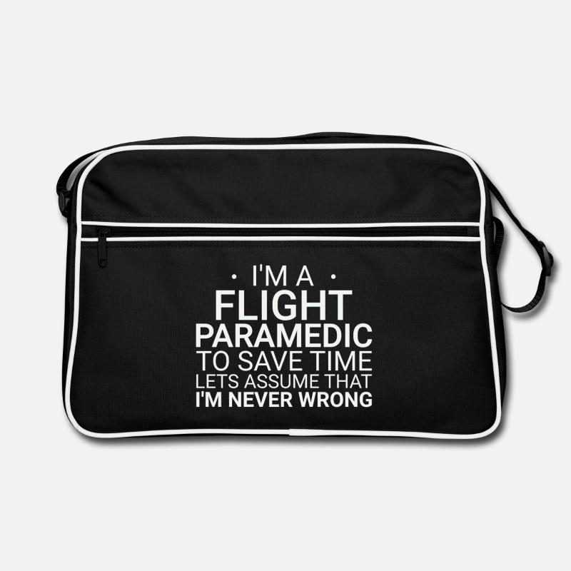 Flight Paramedic Never Wrong Luftrettung Retro Tasche