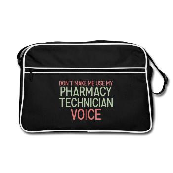 Pharmacy technician Voice - Retro Tasche - Schwarz/Weiß - Vorne