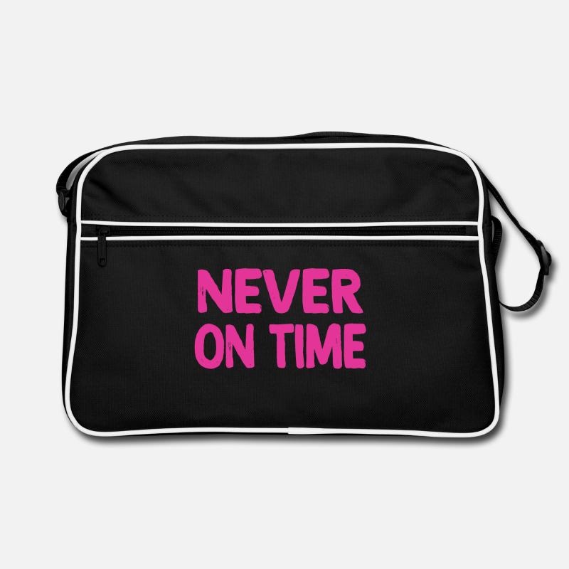 Never on time Retro Bag