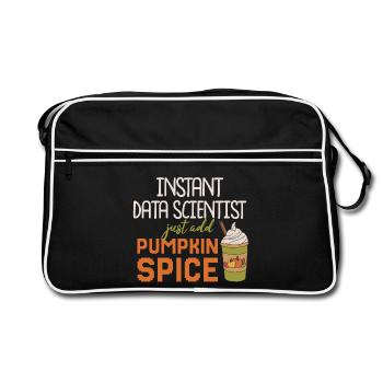 Data Scientist Thanksgiving Pumpkin Spice - Retro Bag - black/white - Front