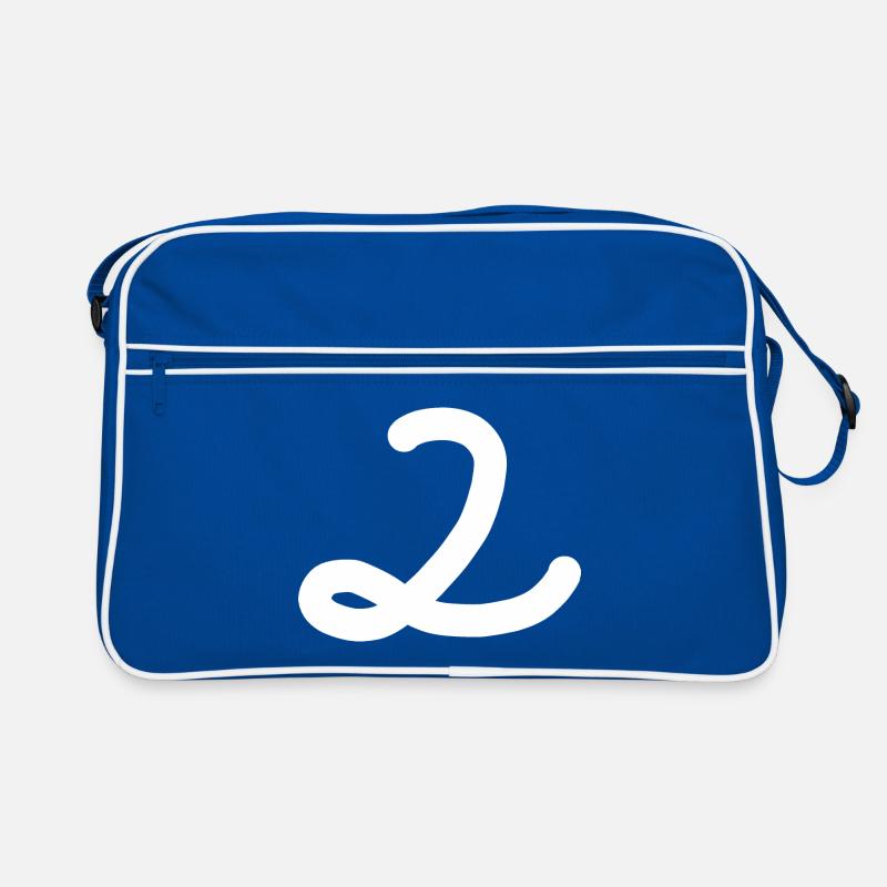 2 Number two white Retro Bag