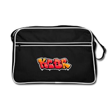 KCBR Graffiti Burst Design - Retro Bag - black/white - Front