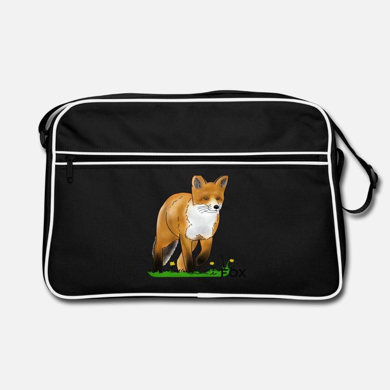 Fox - Retro Bag - black/white
