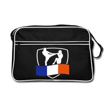 arts martiaux - Sac Retro - noir/blanc - Devant