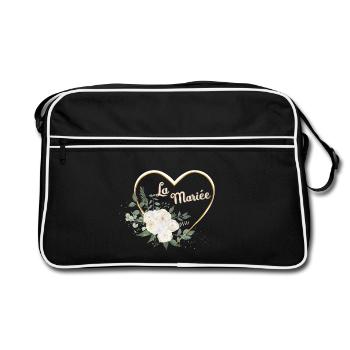 La Mariée Floral Coeur Doré - Sac Retro - noir/blanc - Devant