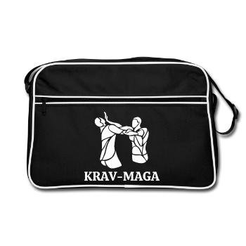 Krav maga, self defense, self defense - Retro Bag - black/white - Front