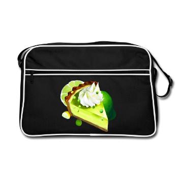 Gâteau à la lime Morceau Gâteau au citron vert - Sac Retro - noir/blanc - Devant