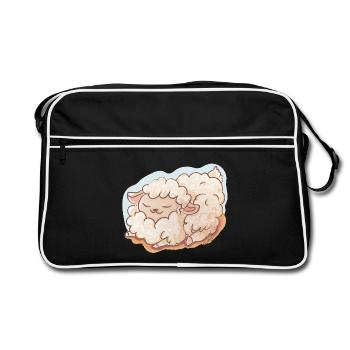 Come what wool. - Retro Bag - black/white - Front