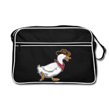 Canard Cowboy Chapeau de cowboy - Sac Retro - noir/blanc - Devant