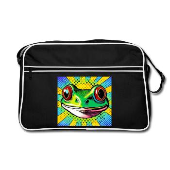 Frog Pop Art - Retro Bag - black/white - Front