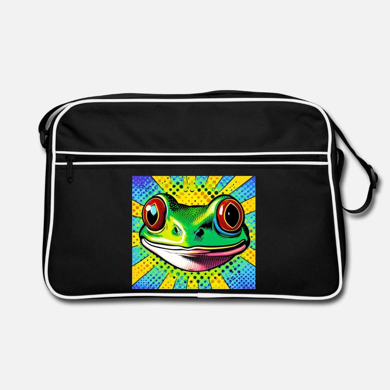 Frosch Pop Art Retro Tasche