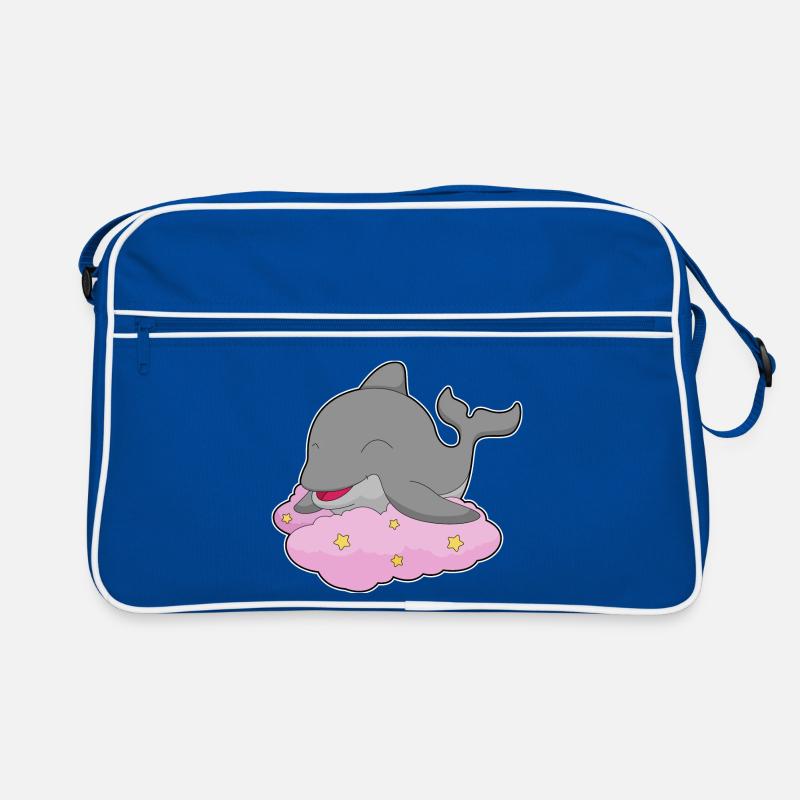 Nuages de dauphins Sac Retro