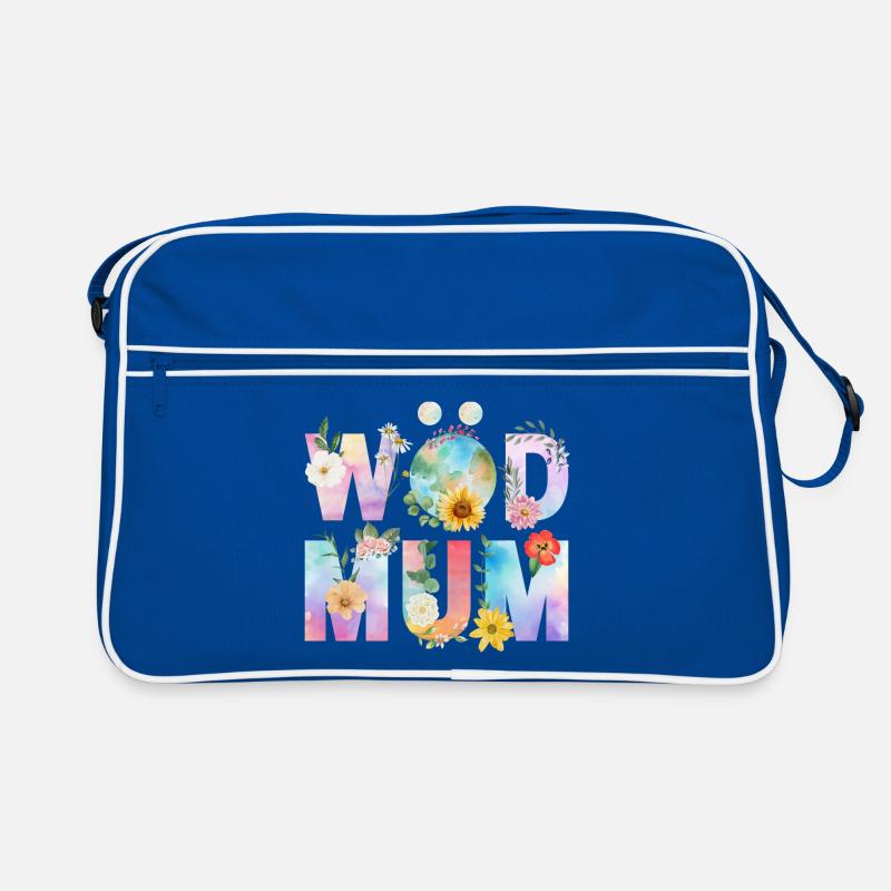 Wöd Mum - Welt Mum, beste Mama, Muttertag Retro Tasche