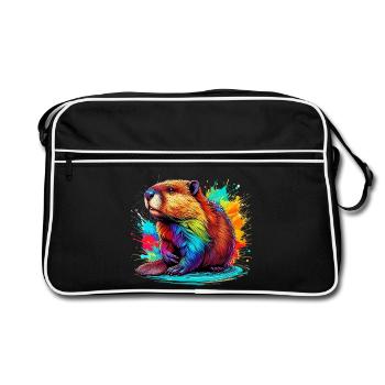 Beaver - Retro Bag - black/white - Front
